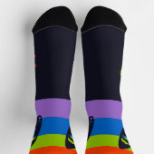 強い明るい色のサーフボードシルエット ソックス (上部)