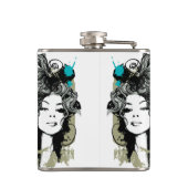 強い権限を持つ女性がパーソナライズ フラスク (裏面)