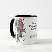 強い権限を持つ女性がパーソナライズ マグカップ (正面左)