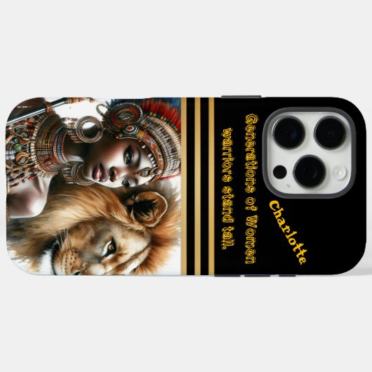 強い武人が獅子を戴威厳のあるく Case-Mate iPhoneケース (裏面 (横))