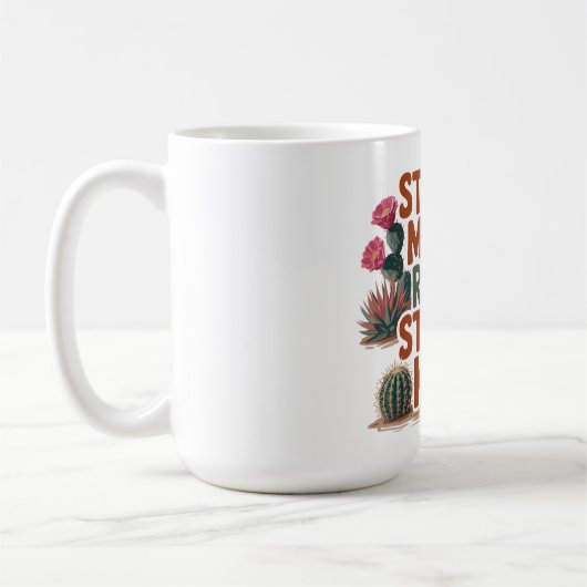 強い母が強い子供を育てる コーヒーマグカップ (左)