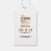 強い母のレトロスクリプトGroovy母の日 ギフトタグ (正面)