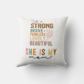 強い母のレトロスクリプトGroovy母の日 クッション (裏面)