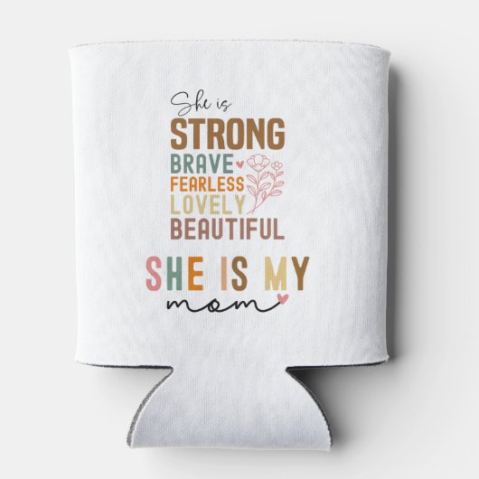 強い母のレトロスクリプトGroovy母の日 缶クーラー (裏面)