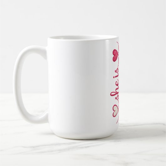 強い母の引用 コーヒーマグカップ (左)