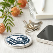 強い波 キーホルダー (側面)