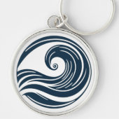 強い波 キーホルダー (正面)