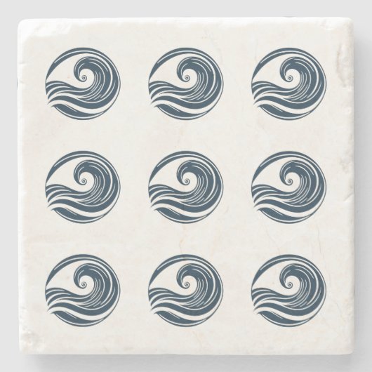 強い波 ストーンコースター (正面)