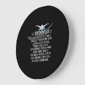 強い泳ぐ人が水泳で贈り物を男性へ女性 ラージ壁時計 (傾斜)