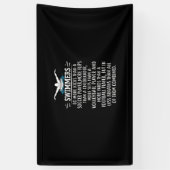 強い泳ぐ人が水泳で贈り物を男性へ女性 横断幕 (縦)