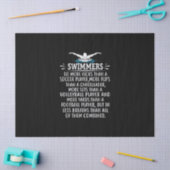 強い泳ぐ人が水泳で贈り物を男性へ女性 薄葉紙 (クラフト)