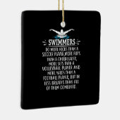 強い泳ぐ人が水泳ギフト女男性へ性 セラミックオーナメント (右)