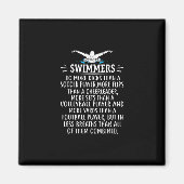 強い泳ぐ人が水泳ギフト女男性へ性 マグネット (正面)