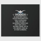 強い泳ぐ人が水泳ギフト女男性へ性 ラッピングペーパー (フラット)