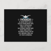 強い泳ぐ人が水泳ギフト女男性へ性 案内ポストカード (正面)