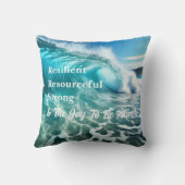 強い海感動的波 クッション (裏面)