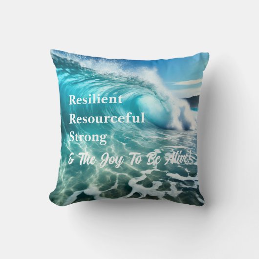 強い海感動的波 クッション (正面)