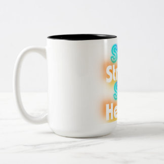 強い滞在、健康を維持 – やる気を起こさせる Wellness ツートーンマグカップ