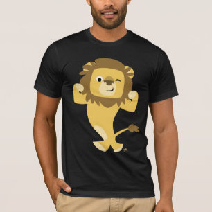 強い漫画のライオンのTシャツ Tシャツ