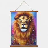 強い獅子 吊り下げ型タペストリー (正面)