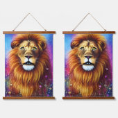 強い獅子 吊り下げ型タペストリー (ダブル)