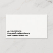 強い男がケトルベルを持ち上げる | フィットネス 名刺 (裏面)