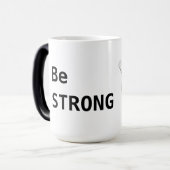 強い白黒のコーヒー モーフィングマグカップ (正面左)