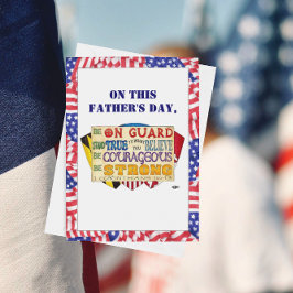 強い盾とカスタムなる父の日札 カード