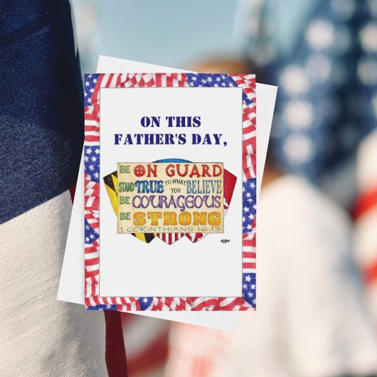 強い盾とカスタムなる父の日札 カード