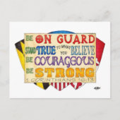 強い盾のポストカ感動的ード ポストカード (正面)