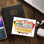 強い盾のポストカ感動的ード ポストカード