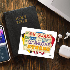 強い盾のポストカ感動的ード ポストカード