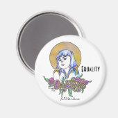 強い祝女性マグネット マグネット (正面/裏面)