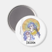 強い祝女性 – 自由 マグネット (正面/裏面)