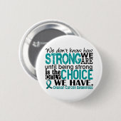 強い私達がいかにあるか卵巣癌 缶バッジ (正面&裏面)