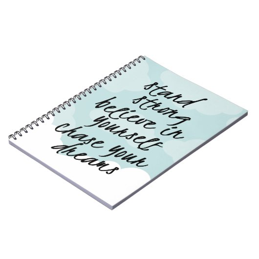 強い立場あなた自身はやる気を起こさせるな引用文です ノートブック (左側)