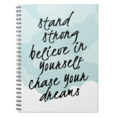 強い立場あなた自身はやる気を起こさせるな引用文です ノートブック (正面)