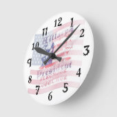 強い米国 ラウンド壁時計 (傾斜)