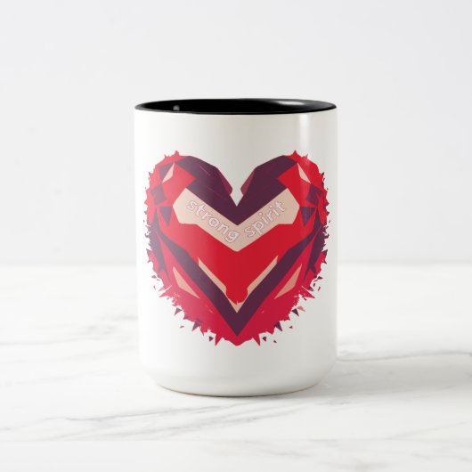 強い精神のマグカップ ツートーンマグカップ (中央)