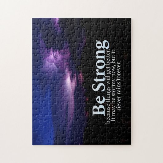 強い紫色の雨雲のやる気を起こさせるな引用文があって下さい ジグソーパズル (縦)