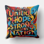 強い統一された国を望む クッション (裏面)