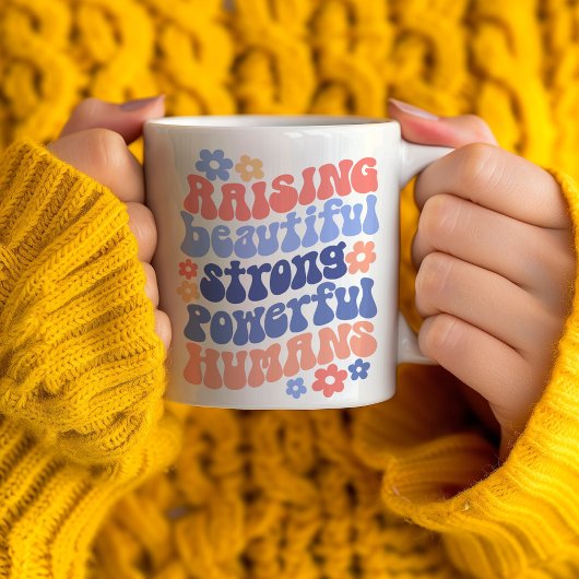 強い美しい強力な子供を育てるママの贈り物 コーヒーマグカップ