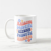 強い美しい強力な子供を育てるママの贈り物 コーヒーマグカップ (左)