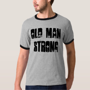 強い老人 -- 信号器のティー Tシャツ