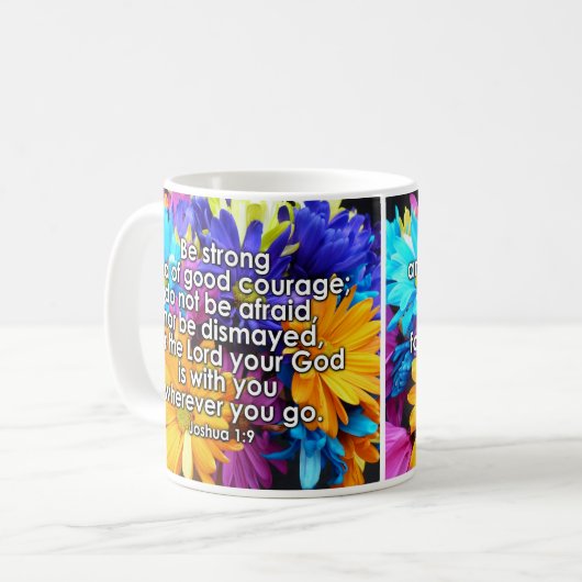 強い聖書の聖なる書物、経典があって下さい コーヒーマグカップ (正面左)