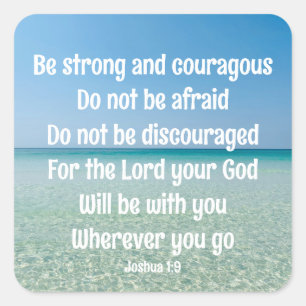 強い聖書感動的の聖句ビーチ スクエアシール