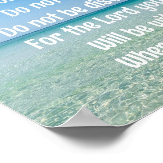 強い聖書感動的の聖句ビーチ ポスター (角)