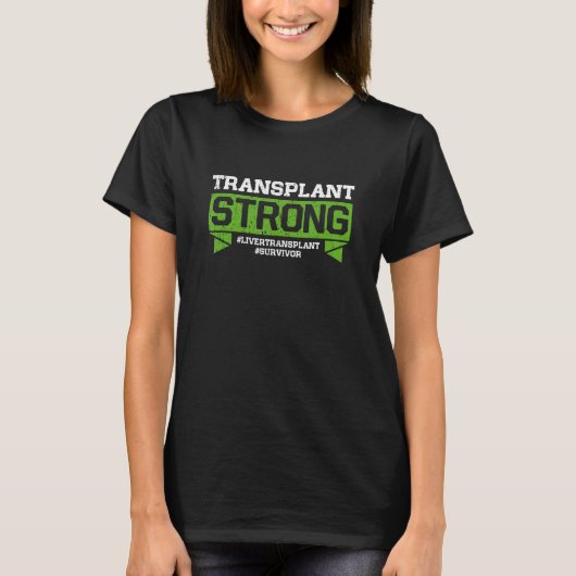 強い肝臓移植生存臓器 Tシャツ (正面)