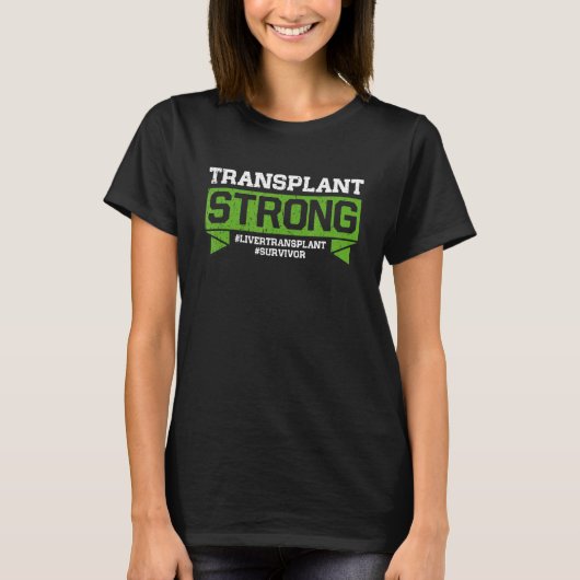 強い肝臓移植生存臓器 Tシャツ (正面)