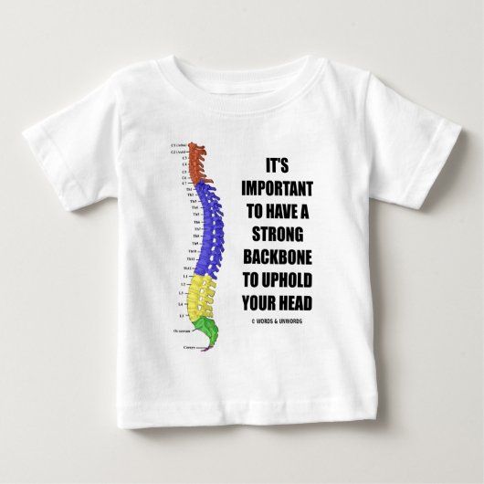 強い背骨をあなたの握ってもらうことは重要です ベビーTシャツ (正面)